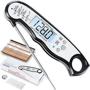 Digital Meat Thermometer, Waterproof Instant Thermometer For Cooking And Grilling