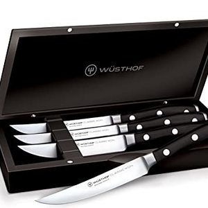 Wusthof Classic Ikon 4-Piece Carbon Steak Knife Set